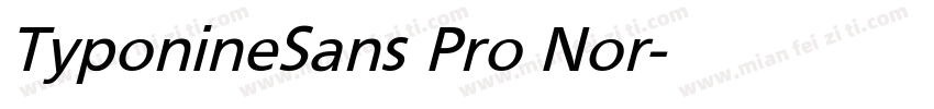 TyponineSans Pro Nor字体转换